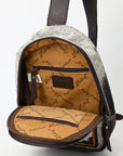American Darling Sling Beautifully Hand Tooled Hair-On Genuine Leather women bag western handbag purse