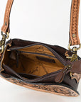 American Darling Canteen Hand Tooled Genuine Leather Women Bag Western Handbag Purse