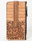 American Darling Card Holder Hand Tooled Genuine Leather Women Bag Western Handbag Purse