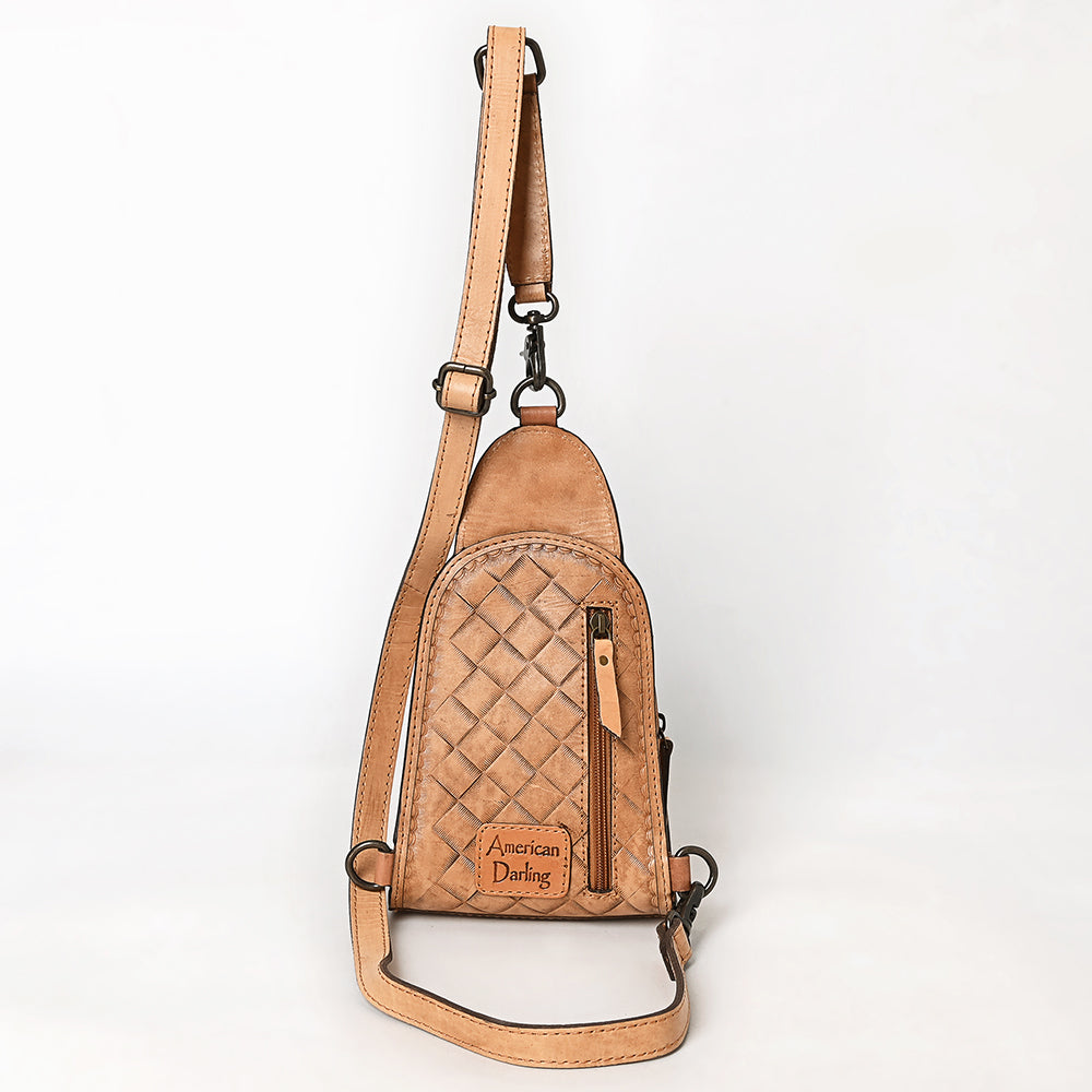 American Darling Sling Hand Tooled Leather Women Bag Western Handbag Purse
