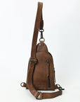American Darling Sling Beautifully Hand Tooled  Hair-On Genuine Leather women bag western handbag purse