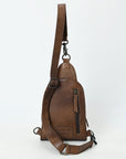 American Darling Sling Hair-On Crocodile embossed Genuine Leather women bag western handbag purse