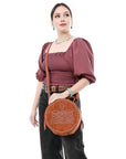 American Darling Canteen Genuine Suede Leather Women Bag Western Handbag Purse