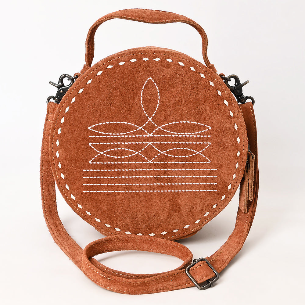 American Darling Canteen Genuine Suede Leather Women Bag Western Handbag Purse