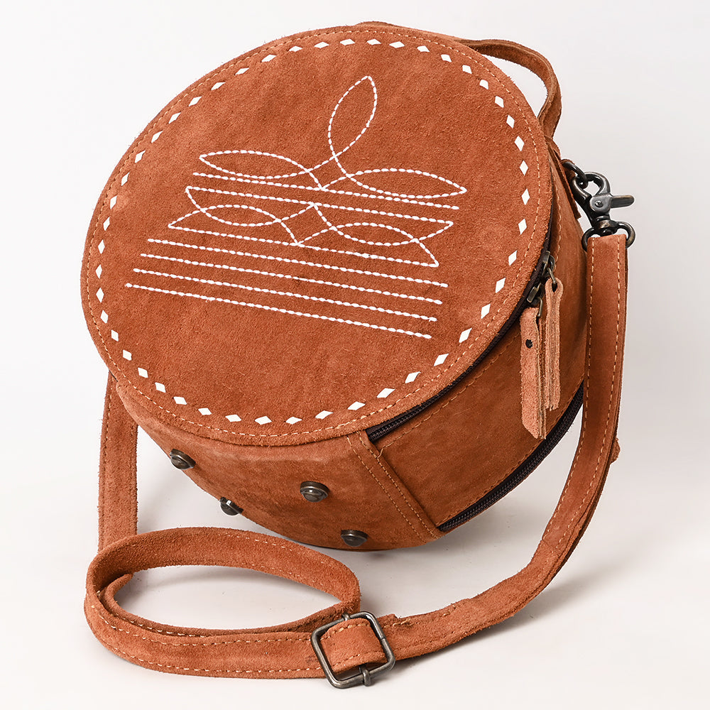 American Darling Canteen Genuine Suede Leather Women Bag Western Handbag Purse