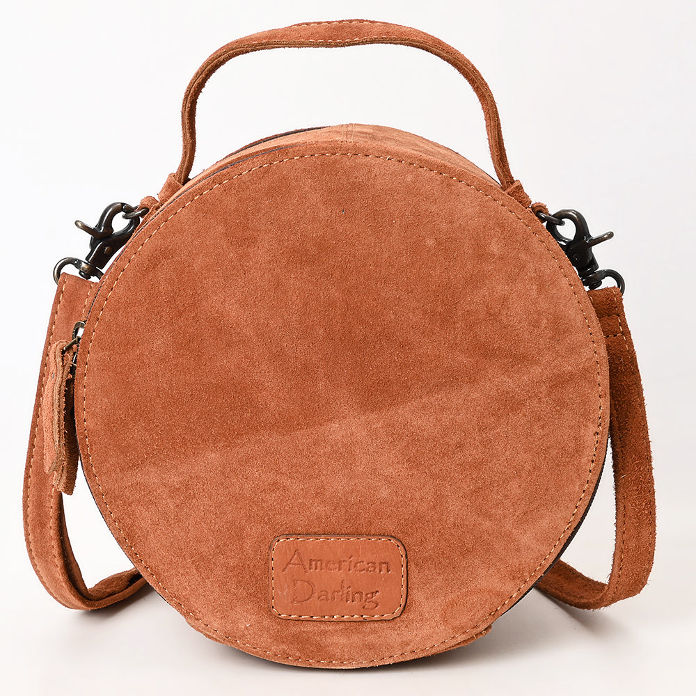 American Darling Canteen Genuine Suede Leather Women Bag Western Handbag Purse