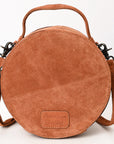 American Darling Canteen Genuine Suede Leather Women Bag Western Handbag Purse