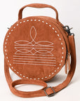 American Darling Canteen Genuine Suede Leather Women Bag Western Handbag Purse