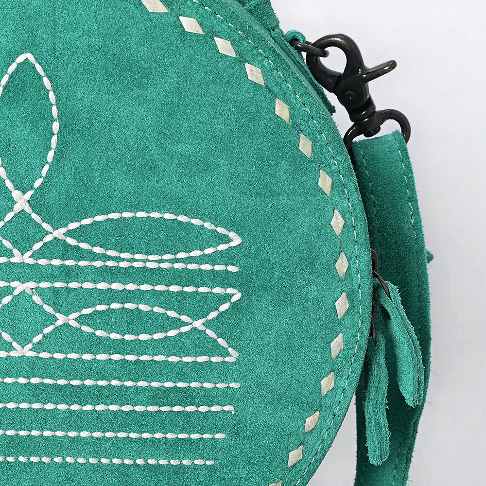 American Darling Canteen Genuine Suede Leather Women Bag Western Handbag Purse