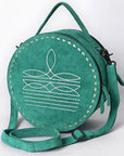 American Darling Canteen Genuine Suede Leather Women Bag Western Handbag Purse