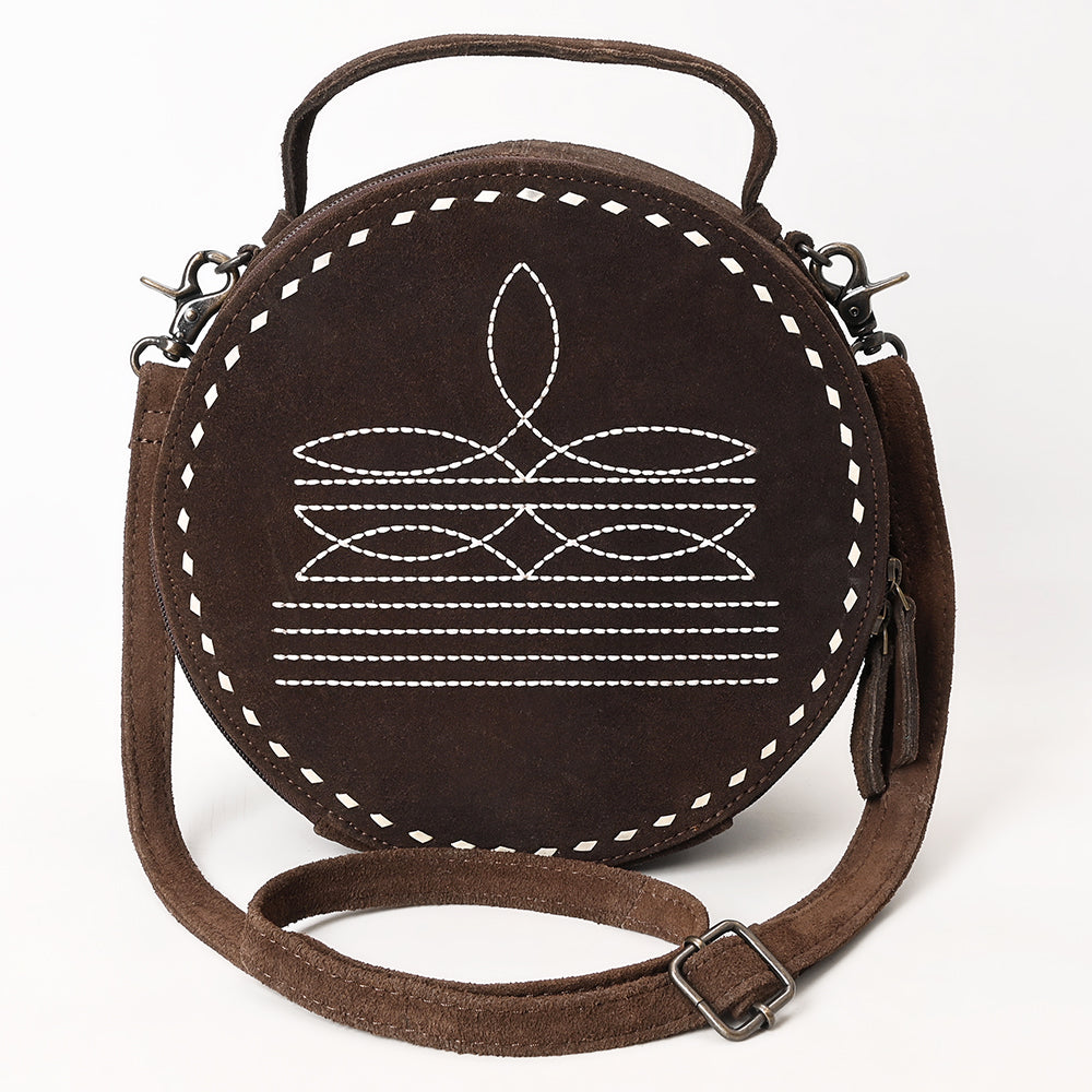 American Darling Canteen Genuine Suede Leather Women Bag Western Handbag Purse