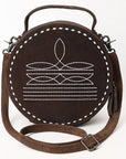American Darling Canteen Genuine Suede Leather Women Bag Western Handbag Purse