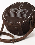 American Darling Canteen Genuine Suede Leather Women Bag Western Handbag Purse