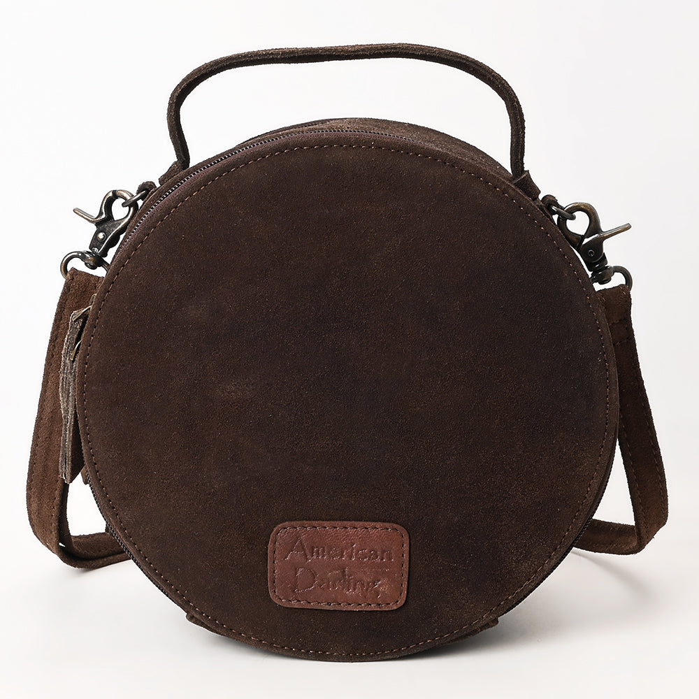 American Darling Canteen Genuine Suede Leather Women Bag Western Handbag Purse