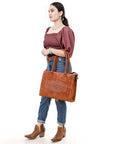 American Darling Tote Genuine Suede Leather Women Bag Western Handbag Purse