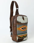 American Darling Sling Saddle Blanket Hair-On Genuine Leather women bag western handbag purse