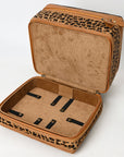 American Darling Jewelry Case Hand Tooled Hair On Genuine Leather Women Bag Western Handbag Purse |