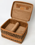 American Darling Jewelry Case Hand Tooled Hair On Genuine Leather Women Bag Western Handbag Purse |