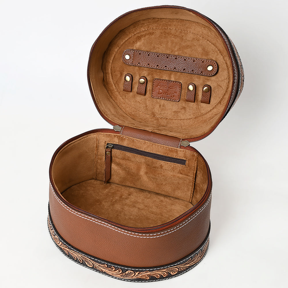American Darling Adbga615 Jewelry Case Hand Tooled Genuine Leather Women Bag Western Handbag Purse