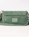 American Darling Hand Curved & Suede Bag Genuine Leather Crossbody Bag