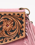 American Darling Hand Curved & Suede Bag Genuine Leather Crossbody Bag
