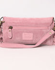 American Darling Hand Curved & Suede Bag Genuine Leather Crossbody Bag