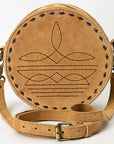 American Darling Canteen Genuine Suede Leather women bag western handbag purse