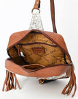 American Darling Adbga623 Sling Upcycled Wool Hair-On Genuine Leather Women Bag Western Handbag Purse