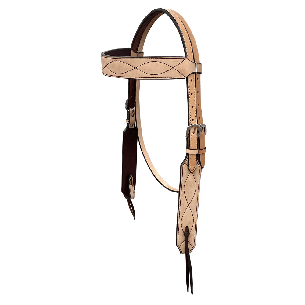 BAR H EQUINE Western Handtooled Leather Horse Headstall &amp; Breast Collar Set