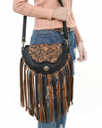American Darling Small Crossbody Hand Tooled Genuine Leather Women Bag Western Handbag Purse