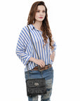 American Darling Adbg1560 Small Crossbody Hand Tooled Genuine Leather Women Bag Western Handbag Purse
