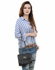 American Darling Adbg1560 Small Crossbody Hand Tooled Genuine Leather Women Bag Western Handbag Purse