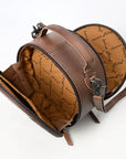 American Darling Canteen Crocodile Embossed Genuine Leather Women Bag Western Handbag Purse