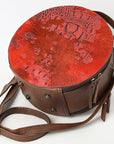 American Darling Canteen Crocodile Embossed Genuine Leather Women Bag Western Handbag Purse