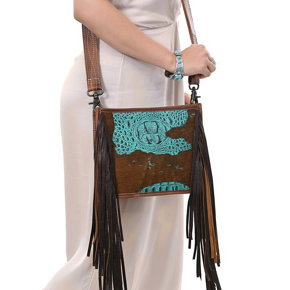 American Darling Cross Body I Crocodile Embossed Genuine Leather Women Bag Western Handbag Purse