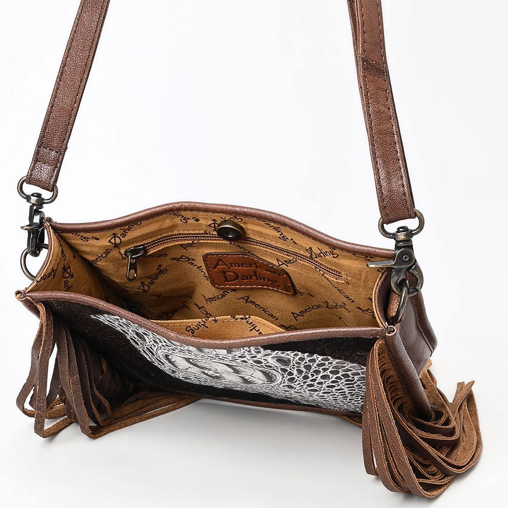American Darling Cross Body I Crocodile Embossed Genuine Leather Women Bag Western Handbag Purse