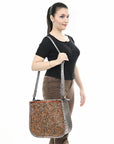 ADBG1566 Large Crossbody Hand Tooled Genuine Leather Women Bag Western Handbag Purse