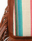 American Darling Adbg1568B Sling Upcycled Wool Genuine Leather Women Bag Western Handbag Purse