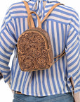 American Darling Backpack Hand Tooled Genuine Leather women bag western handbag purse