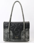 American Darling Briefcase Hand Tooled Hair-on Genuine Leather women bag western handbag purse