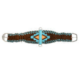 36" HILASON Western Horse Wool Rope Girth Turquoise