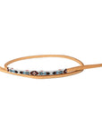 5 Ft Hilason Western Horse Beautiful Beaded Overlay American Leather Whip Tan