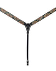 BAR H EQUINE Western Handtooled Leather Horse Headstall & Breast Collar Set