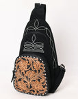 American Darling Sling Hand Tooled Genuine Leather Women Bag Western Handbag Purse