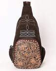 American Darling Sling Hand Tooled Genuine Leather Women Bag Western Handbag Purse