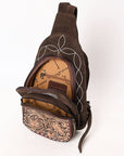 American Darling Sling Hand Tooled Genuine Leather Women Bag Western Handbag Purse