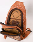 American Darling Sling Hand Tooled Genuine Leather Women Bag Western Handbag Purse