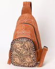 American Darling Sling Hand Tooled Genuine Leather Women Bag Western Handbag Purse