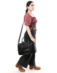 American Darling Adbg1562C Duffel Crocodile Embossed Genuine Leather Women Bag Western Handbag Purse