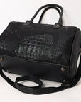 American Darling Adbg1562C Duffel Crocodile Embossed Genuine Leather Women Bag Western Handbag Purse